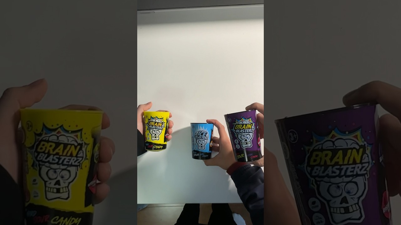 Testing extra sour Brain Blasterz 🤯which one is your fave?#sourcandy#sourcandychallenge#candy#yummy