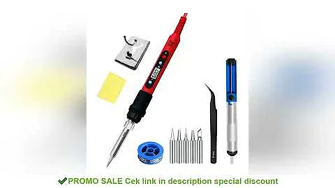 80W Soldering iron kit adjustable temperature LCD solder welding tools Ceramic heater soldering tips