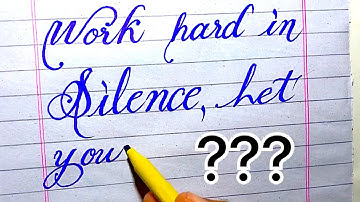 Cursive Calligraphy Handwriting with Cut Marker | How to improve English Handwriting Style Skills