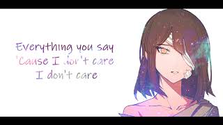 「Nightcore」→ Faouzia - You Don't Even Know Me (Lyrics)