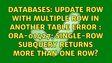 Update row with multiple row in another table Error : ORA-01427: single-row subquery returns...