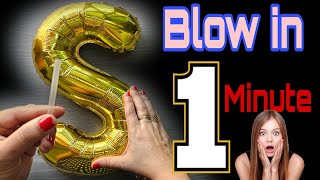 HOW TO BLOW ALPHABET FOIL BALLOONS  WITH A STRAW | HOW TO INFLATE FOIL BALLOONS WITH THE MOUTH |