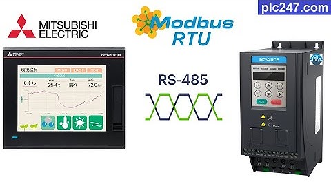 Mitsubishi HMI "Modbus RTU" Inovance MD200 Tutorial