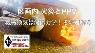 消防防災研究会 ver10.2 区画内火災とPPV  compartment fire positiv pressure ventilation