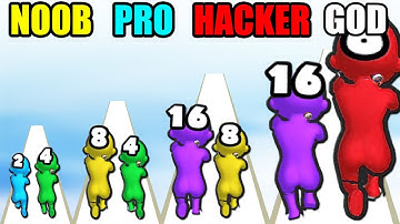 NOOB vs PRO vs HACKER vs GOD in Merge Squad Grabber Run