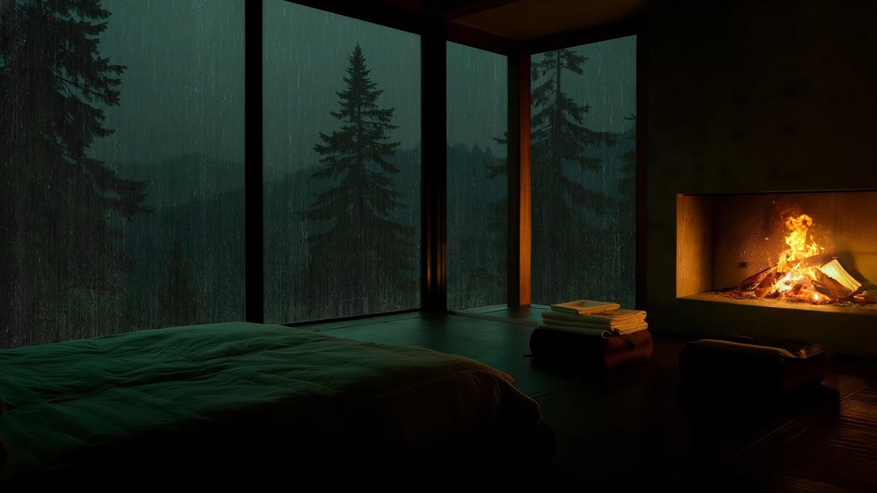 Peaceful Sounds of Heavy Rain 💤 Fall Asleep Fast In 3 Minutes With Torrential Rain On Tin Roof