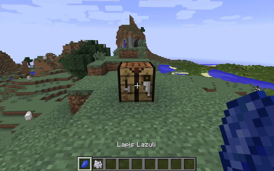 Minecraft PC: How to Craft Light Blue Dye - YouTube