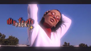 MY FONTS PACK || Wonder tutorials⚡️