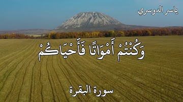 القارئ ياسر الدوسري سورة البقرة (كَيْفَ تَكْفُرُونَ بِاللَّهِ وَكُنْتُمْ أَمْوَاتًا فَأَحْيَاكُمْ )