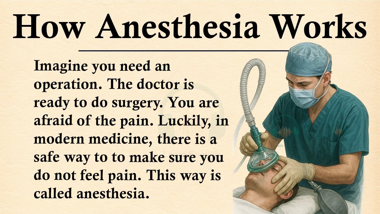 How does anesthesia work? || 💉🩺Learn English Through Story Level 3 || Graded Reader 🎧