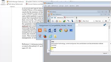 Inserting an Endnote Citation in Microsoft Word 2013