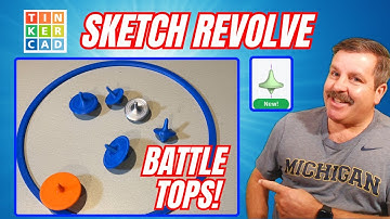 Master Sketch Revolve: Create Tinkercad Battle TOPS! 💯🔥 #STEM