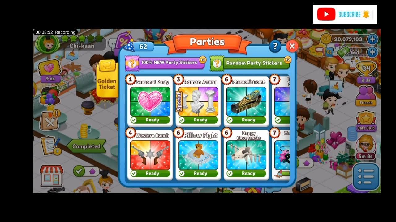 LEVEL PARTY EXPERIENCE CAFELAND OPEN UP PARTY STICKERS YouTube