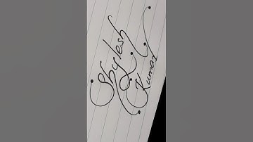 shylesh kumar...comments your name#drona calligraphy #shorts#signature#style#request#