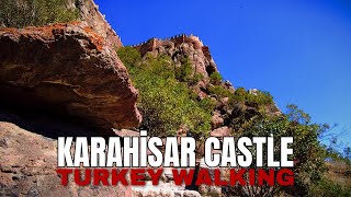 Турция пешком 4К: Замок Афьонкарахисар - пешеходная экскурсия Афьонкарахисар, Турция