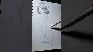 how to draw anime girl body #drawing #manga #anime #art #tutorial