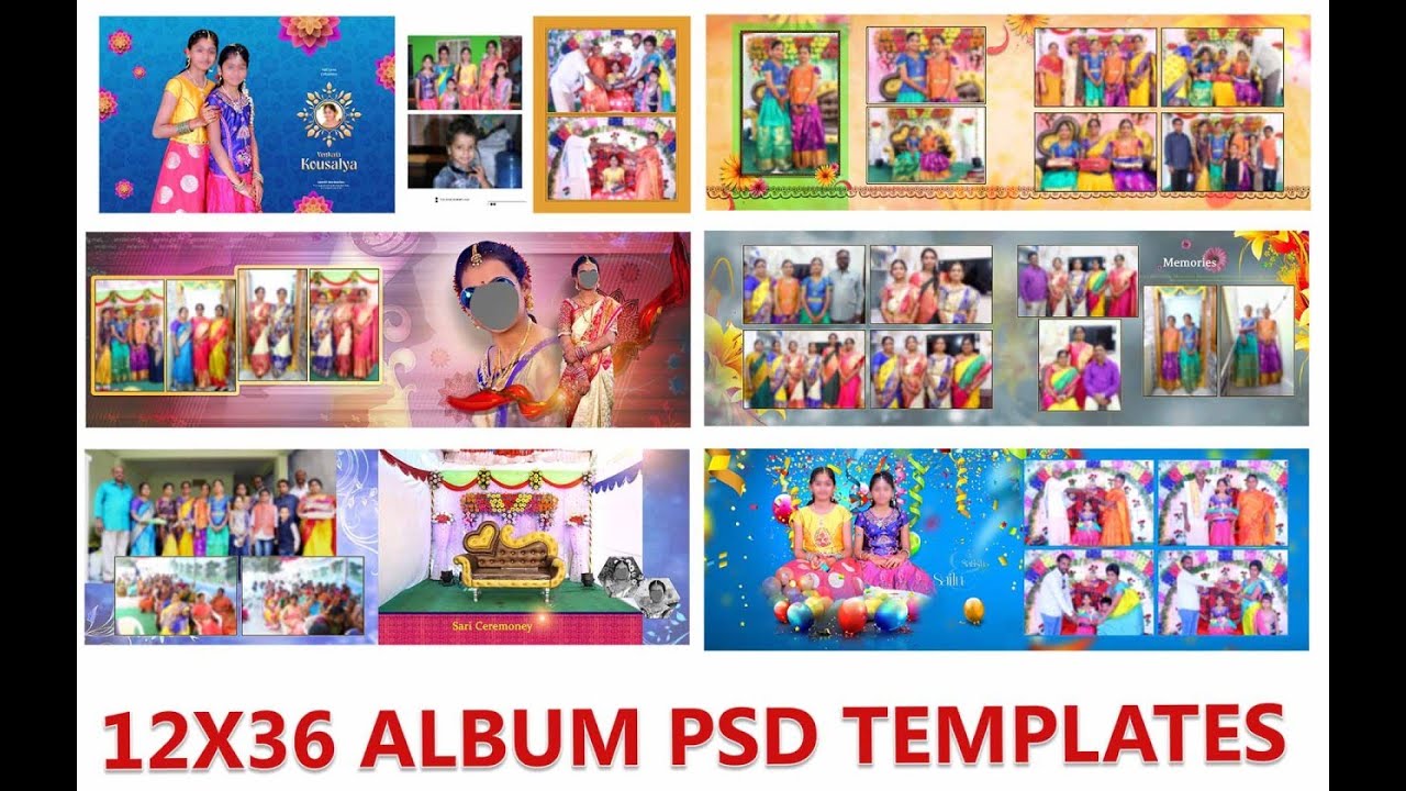 12x36 album psd half saree ceremony album psd free download youtube