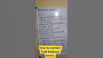 Errors that affects trial balance by Femi Richworld
