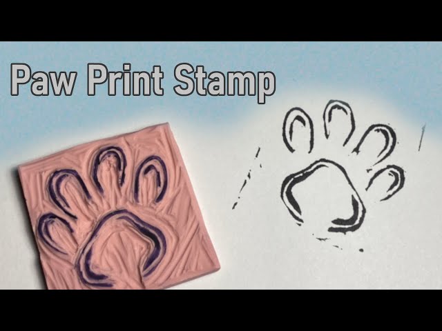 DIY Paw Print, How to Make a Paw Print Stamp - Easy and Cheap