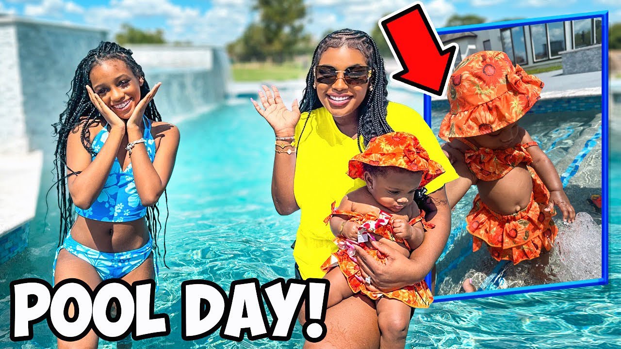 We Took Our Baby Swimming In The Pool For The First Time Pool ...