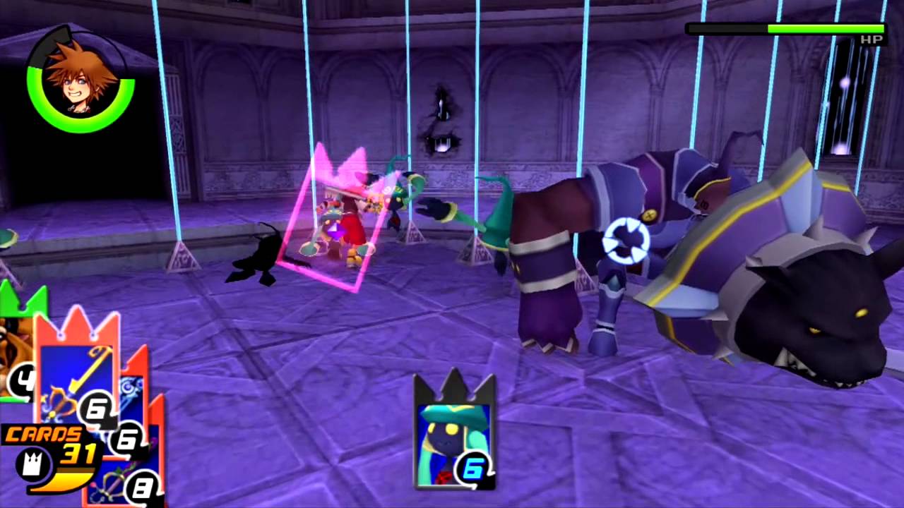 Kingdom Hearts Re Chain Of Memories Hd Enemy Card Defender Youtube