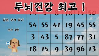 [같은 숫자 찾기] 건강한 두뇌 | 치매예방 | 두뇌건강 | 기억력 강화 | 눈썰미 | 다함께 같은 숫자를 찾아보세요