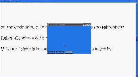 Tutorial Temperature converter C to F using Visual Basic 6 0