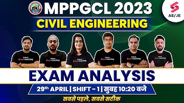 MPPGCL EXAM ANALYSIS 2023 | 29 April Shift-1 MPPGCL CIVIL PAPER ANALYSIS 2023 | MPPGCL JE 2023