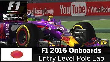 F1 2016 Entry Level - R12 Japan, Suzuka - Pole Lap/Onboard Lap - rFactor 2