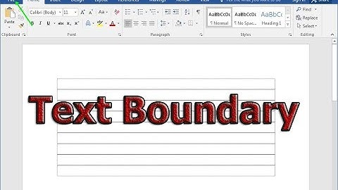 How to Enable or Disable Text Boundary in Microsoft Word 2017