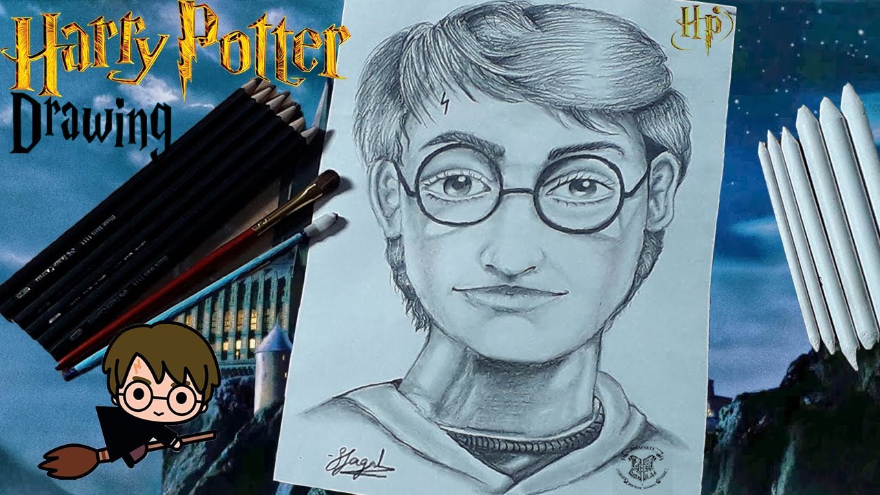 Drawing Harry Potter Pencil Shading by S.Jaganathan MindBlowTech