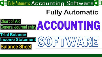 Fully Automatic Accounting Software in Excel by learning center in Urdu/hindi