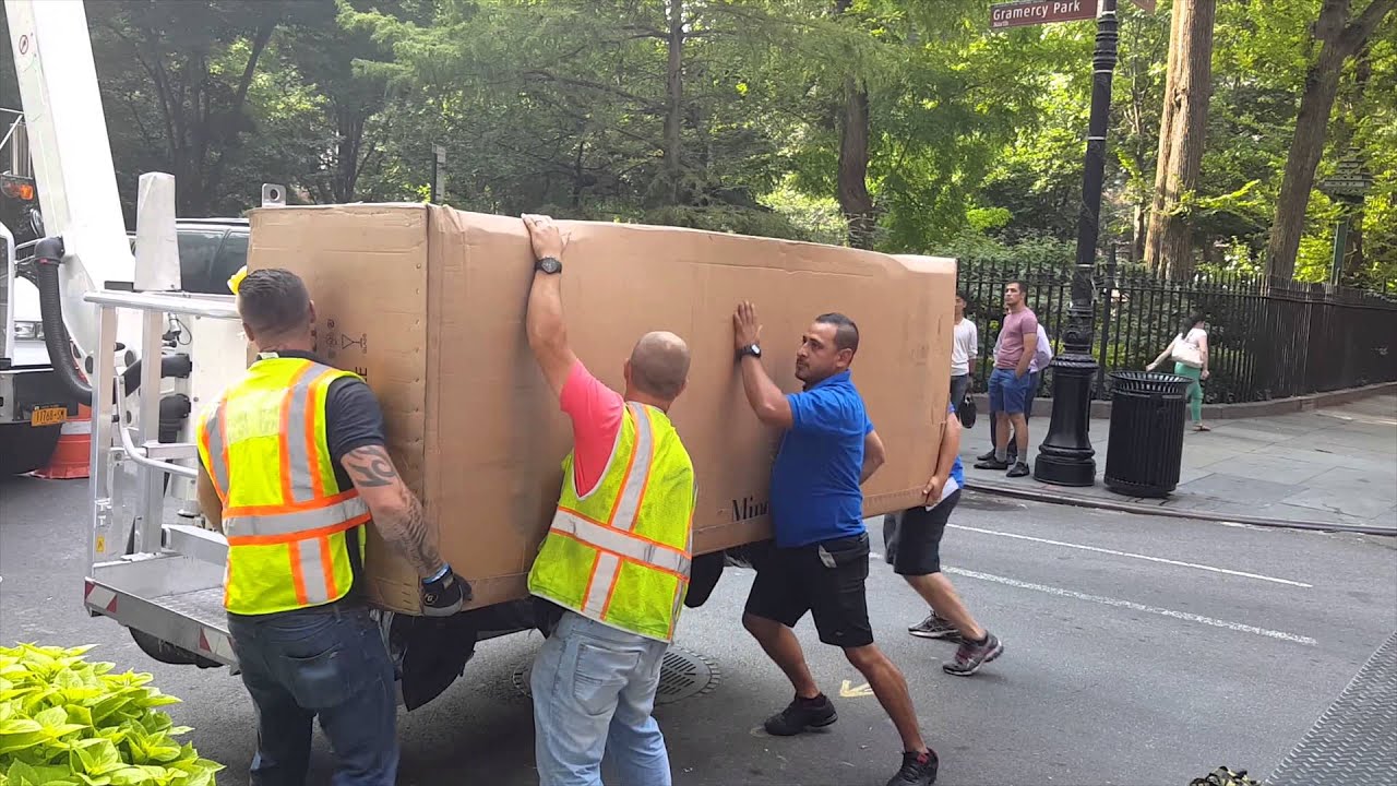 Furniture Delivery To High Balcony On 16th Floor Terrace Nyc Youtube