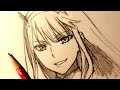 ASMR | Pencil Drawing 125 | Zero Two (Request)