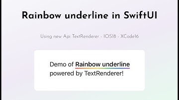 Make rainbow underline with TextRenderer in SwiftUI
