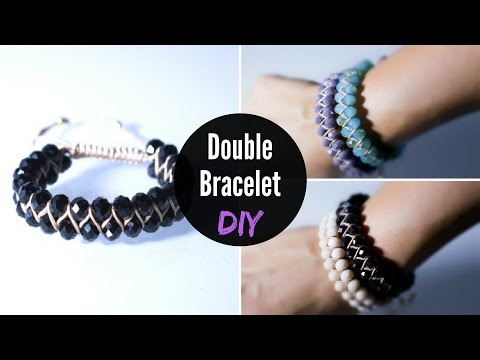 DIY Double Bracelet with Crystal Beads | Διπλό Βραχιόλι με Κρύσταλλα | Jewelry | IMAGINE HEARTS