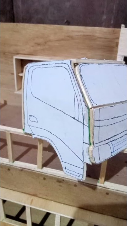 proses membuat kabin miniatur truk dyna sulawesi