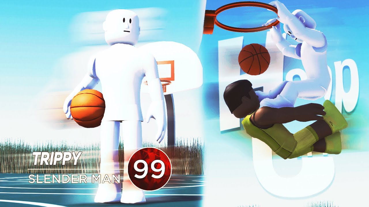 THIS NEW ROBLOX BASKETBALL GAME HOOP CITY GAVE ME THE *SLENDER MAN* DEMI GOD BUILD!
