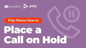 Placing a Call on Hold on Your Polycom Phone for Level365 UCaaS