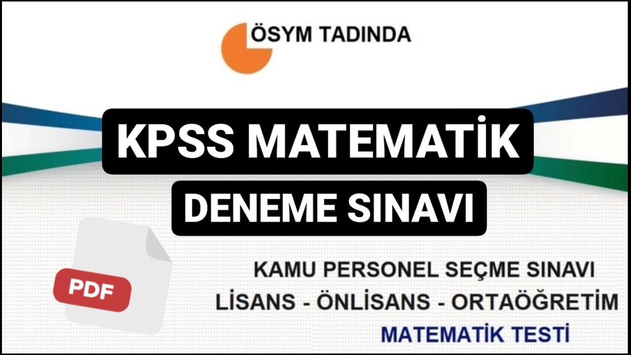 ÖSYM Tadında KPSS Matematik Denemesi 30 Soru (PDF Açıklama kısmında) #kpss