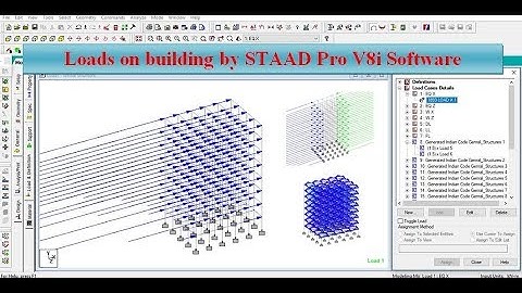 Loads on building by STAAD Pro V8i Software