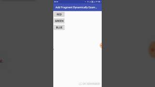 Multiple Dynamic Fragment Example