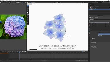 Water color flower in Grease Pencil
