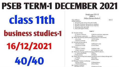 #pseb term 1 class 11th business studies,16 December 2021/term-1