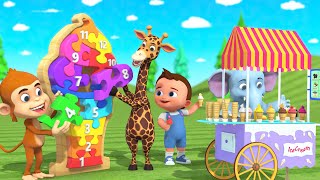 learning numbers for children with wooden cone ice cream numbers craft toy 3d kids educational