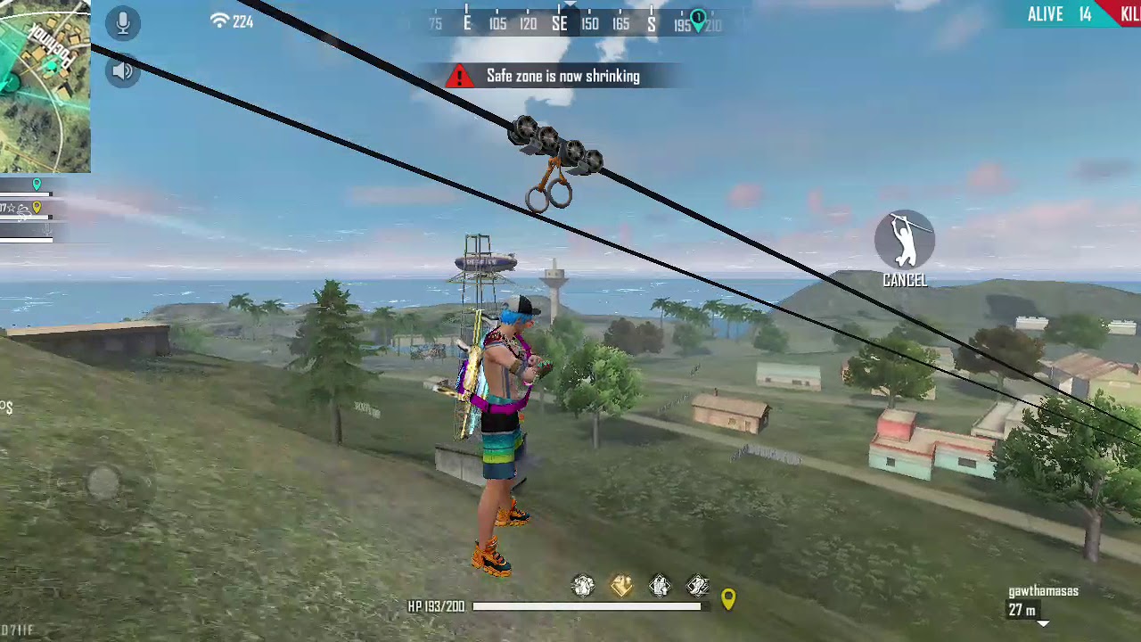 FREE FIRE ZIP LINE BUG NOT A HACK - YouTube