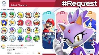 MARIO AND SONIC AT TOKYO 2020 | Gameplay (4 Players) | Mario VS Sonic VS Amy VS Blaze