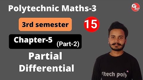 Applied Mathematics-3 | Lecture-15 | Chapter-5 Partial Differentiation (part-2) | Polytechnic.