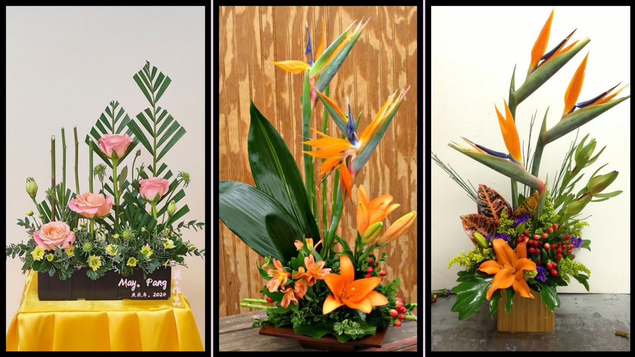 trending fresh ikebana flowers arrangement ideas, - YouTube