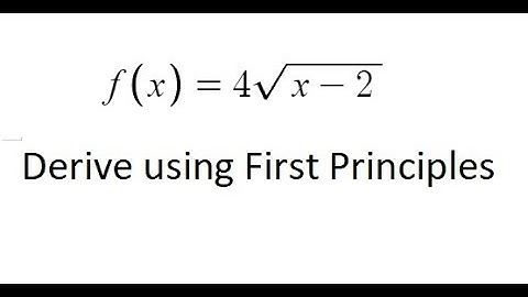 Grade 12 Calculus - Derivative of a radical function using first principles (ch 2.1)